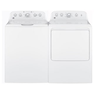 GE Laundry Pair with 7.2-cubic Feet Capacity Aluminized Alloy Drum Gas Dryer and 4.2-cubic Feet Capa