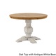 Eleanor Two-tone Round Solid Wood Top Dining Table by iNSPIRE Q Classic - Thumbnail 5