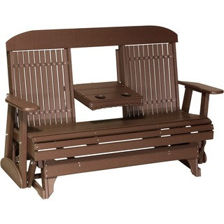 Poly Outdoor 5 Foot Highback Porch Glider Bench