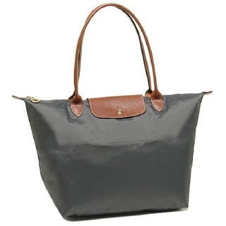 Longchamp Le Pliage Gunmetal Grey Nylon Large Foldable Tote Bag