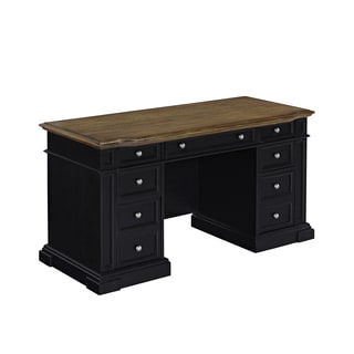 Home Styles Americana Black Pedestal Desk