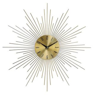 GoldtoneMetal and Glass 20-inch Wall Clock