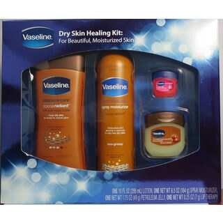 Vaseline Dry Skin Healing Kit Cocoa Radiant 4-piece Gift Set