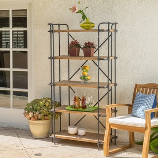 Yorktown Outdoor Antique Iron 5-Shelf Industrial Rack by Christopher Knight Home