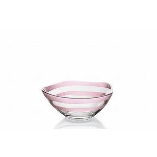 Majestic Gifts Hand Painted Pink Glass 6.3-inch Bowl