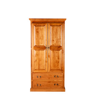 Forest Designs Brown Wood 2-drawer Traditional Wardrobe