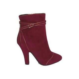 Dolce & Gabbana Women's Burgundy Suede Short Boots