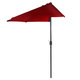 Pure Garden 9' Half Round Patio Umbrella - Red - Thumbnail 2