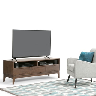 WYNDENHALL Pearson 60 inch TV Media Stand in Walnut Brown for up to 66-inch TVs