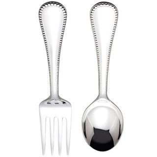 Reed and Barton LEN8060 8060 Babies' Classic Bead Sterling Silver 2-piece Flatware Set
