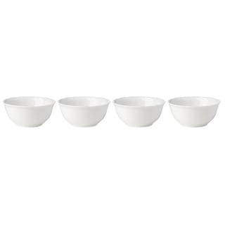 Lenox Butterfly Meadow Solid White Porcelain Dessert Bowls (Pack of 4)
