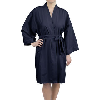 Leisureland Women's Cotton Woven 36-inch Kimono Robe