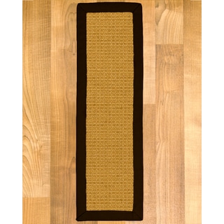 Handcrafted Davlin Sisal Carpet Stair Treads - Fudge 9" x 29" (Set of 13)