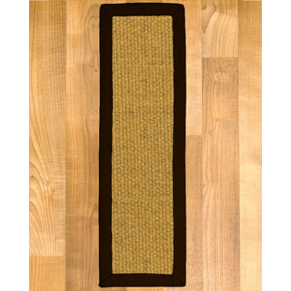 Handcrafted Niagara Sisal Carpet Stair Treads - Fudge 9" x 29" (Set of 13)
