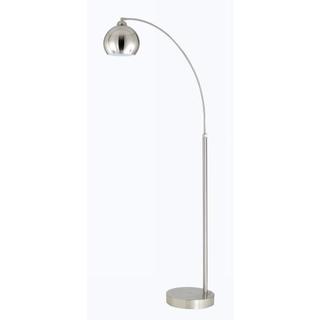 Brushed Silver Finish Steel Arc Floor Lamp