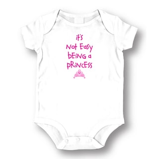 'It's Not Easy Being a Princess' White Baby Bodysuit Onesie
