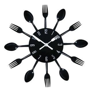 Kitchen Wall Clock 3D Knife Fork Spoon Clock