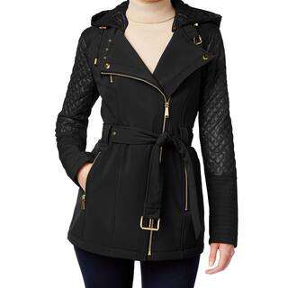 Michael Kors Black Quilted Hooded Coat