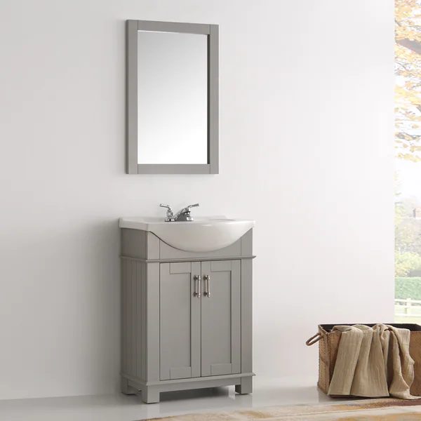 Fresca Hartford Grey Wood 24-inch Single-sink Bathroom Vanity