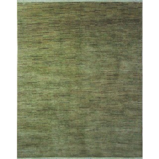Wahhab Overdyed Green/Black Wool Rug (7'9 x 9'8)