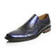 Henry Ferrera Collection Men's Faux Leather Slip-on Dress Loafers - Thumbnail 2