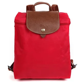 Longchamp Le Pliage Red Garance Foldable Backpack