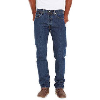 Levi's 501 Men's Dark Blue Cotton Denim Original Fit Jeans