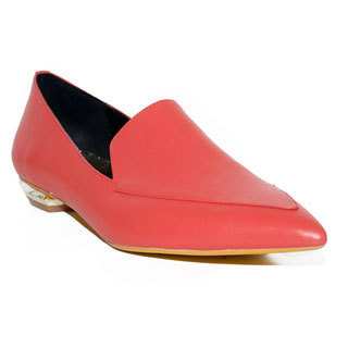Lonia Libby Red Leather Flats