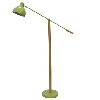 Pharmacy Floor Lamp with Adjustable Arm and Shade