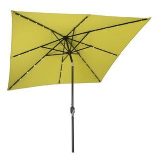 Trademark Innovations Solid Polyester/Steel Solar-powered 8-foot Patio Umbrella