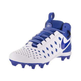Nike Kids' Huarache V Lax White Synthetic Leather Cleated Shoes