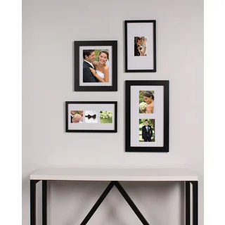 Designovation Gallery-style Brown Wood 4-Piece Picture Frame Set