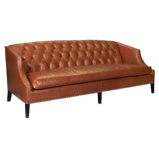 Orlando 88-inch Tufted Leather Sofa