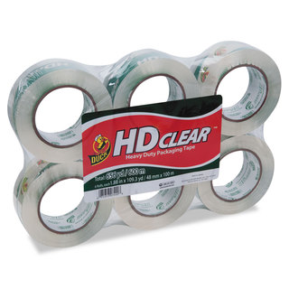 Duck Heavy-Duty Carton Packaging Tape 1.88 inches x 110 yards Clear 6/Pack
