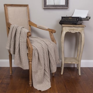 Kimberly Taupe Knitted Throw
