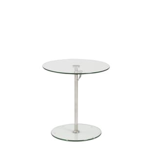 Euro Style Radinka Clear Glass Round Side Table