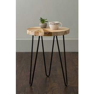 East At Main's Bexley Brown Round Teakwood Accent Table