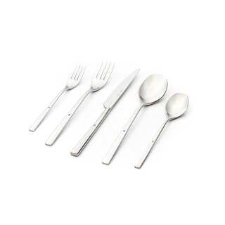 Nova 30-piece Flatware Set with Crystal Mirror-Polished Finish Service for 6