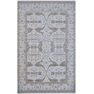 Herat Oriental Indo Hand-knotted Tribal Oushak Wool Rug (12'3 x 17'7)