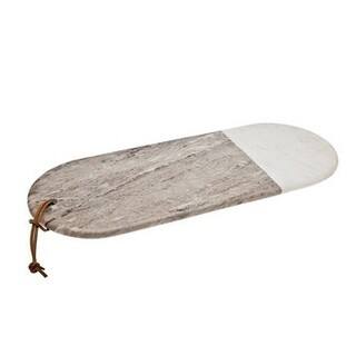 Two Tone Marble Oval Board