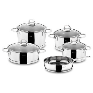 Rio Professional Line 9-piece Stainless Steel Cookware Set by Hisar