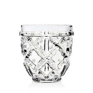 Godinger Bamboo Gardens Clear Crystal Double Old-fashioned Glasses (Pack of 4)