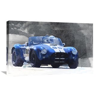 NAXART Studio '1964 AC Cobra Shelby Racing Watercolor' Stretched Canvas Wall Art