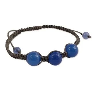 Handcrafted Blue Chalcedony 'Harmony' Bracelet (India)