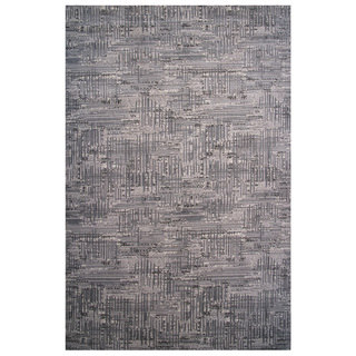 Aquarelle Collection Black and Gray Area Rug, 5 ft. x 8 ft