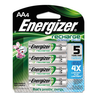 Energizer NiMH Rechargeable Batteries AA 4 Batteries/Pack