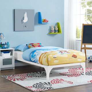 Ollie Twin-size Bed Frame in White