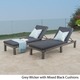Puerta Outdoor Adjustable PE Wicker Chaise Lounge with Cushion by Christopher Knight Home (Set of 2) - Thumbnail 1