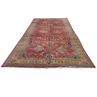Herat Oriental Indo Hand-knotted Oushak Wool Area Rug (15'2 x 29'7)