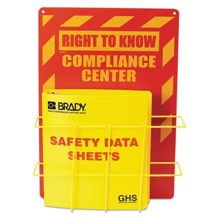 LabelMaster SDS Compliance Center 14 x 20 Yellow with Red